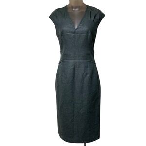 LUCA LUCA Wool Sheath Dress Size 42 V-neckline Sleeveless
